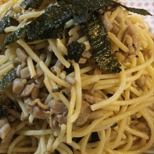 きのこと豚肉の和風パスタ